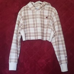 Champion × UO Cropped Plaid Sweater